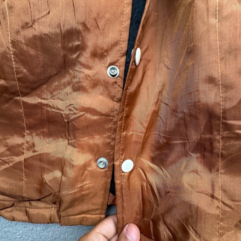 Vintage 70s 80s Swingster asgrow Coach Snap Button Lined Jacket Mens Large Brown - Picture 9 of 13
